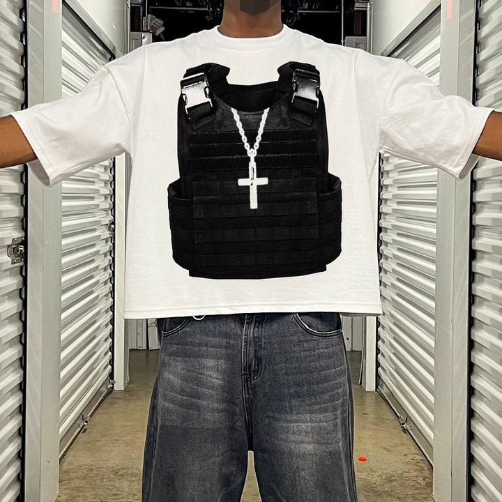 Casual God Is Our Refuge And Strength Print Short Sleeve T-Shirt