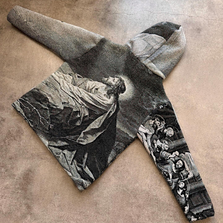 Jesus Vintage Tapestry Loose Hoodie