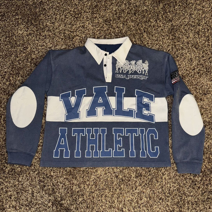 Casual Street Retro Varsity Rugby Polo