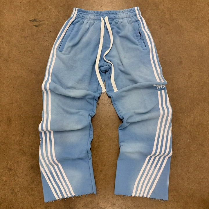 Casual striped solid color trousers