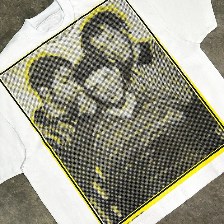 Comb casual street retro music T-shirt