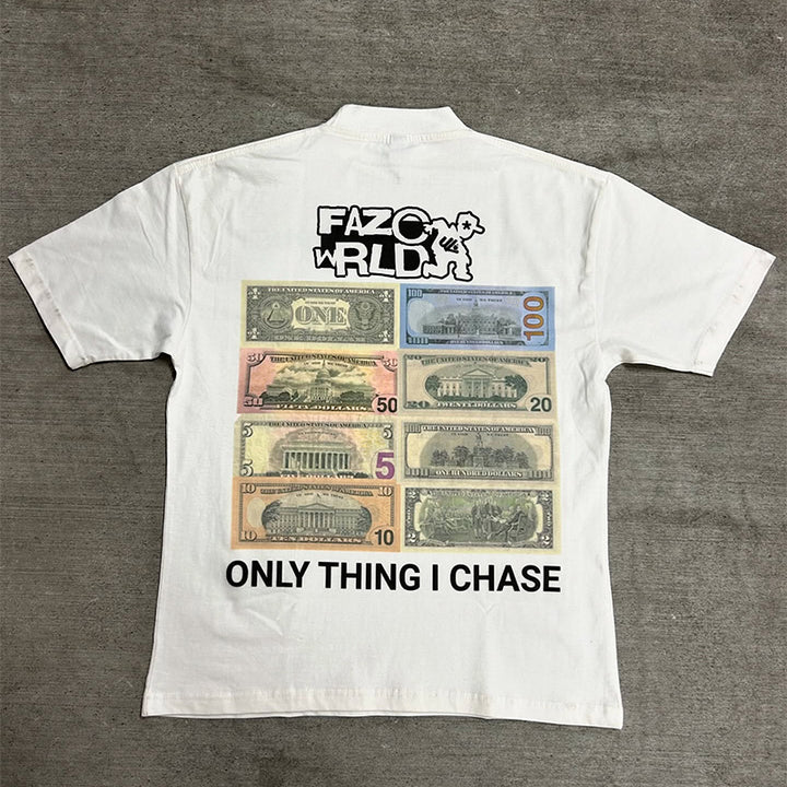 Casual Street Crew Neck Printed T-Shirt
