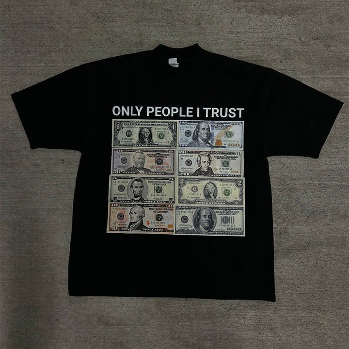 Casual Street Crew Neck Printed T-Shirt