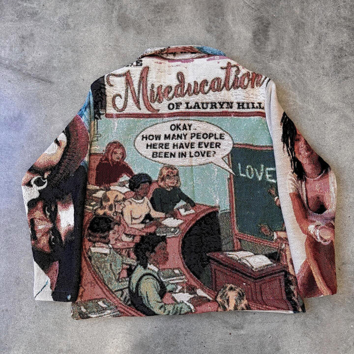 vintage lapel zipper jacket