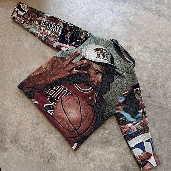 Sports Highlights Casual Streetwear Zip-Up Tapestry Jacket